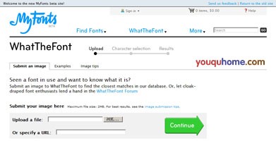 非常实用之在线图片字体分析-my fonts