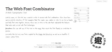 可视化调整字体大小-The Web Font Combinator