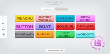 在线制作温馨的音乐按钮-Button Party