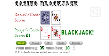 HTML5游戏合集-二十一点Blackjack